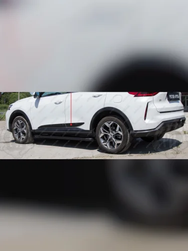 Молдинг двери задний правый Русская Артель (глянец под покраску) Haval F7 (2018-2022)  дорестайлинг