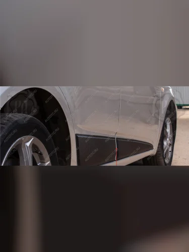 Молдинг двери задний правый Русская Артель (глянец под покраску) Chevrolet Aveo  T300 (2011-2015) седан