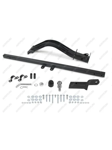 Фаркоп (съемное крепление шара под американский квадрат) Atlas (стальной с  порошковым покрытием, шар Е) Лада ВАЗ нива 4х4 2121 (Legend) 3 дв. 2-ой рестайлинг (2021-2025)