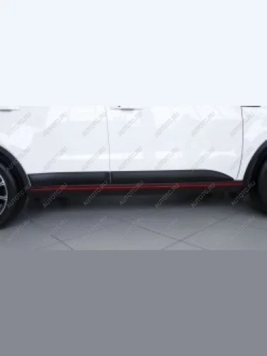 Молдинг двери передний левый Русская Артель (шаргень) KIA Soul  PS (2014-2016) дорестайлинг