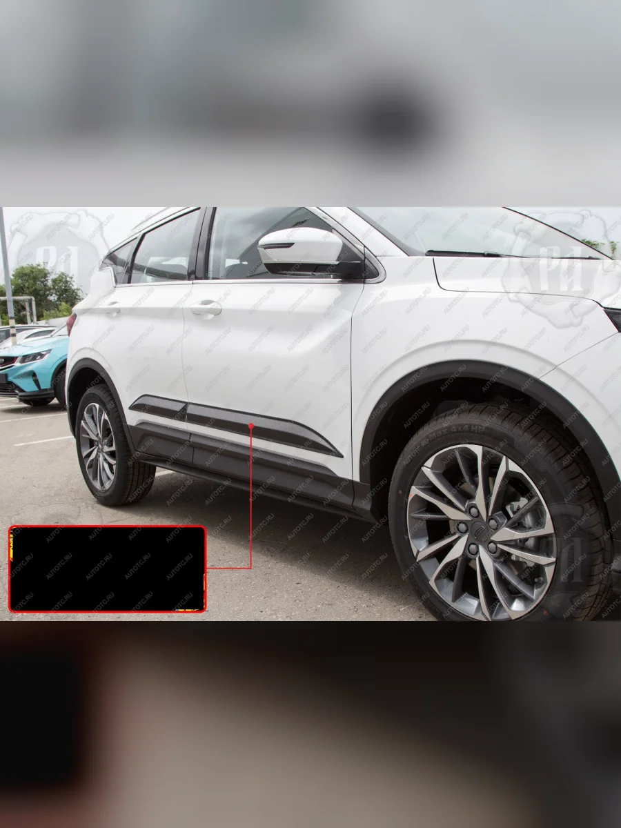 Молдинг двери передний левый Русская Артель Geely Coolray SX11 дорестайлинг (2018-2023) (шагрень)  в Воронеже Воронежской области