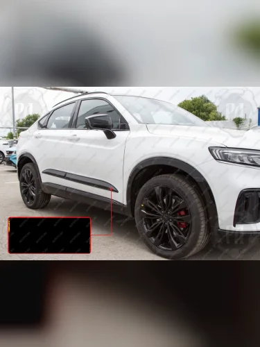 Молдинг двери передний правый Русская Артель (шагрень) Geely Tugella  FY11,HPBA4 (2019-2023) дорестайлинг