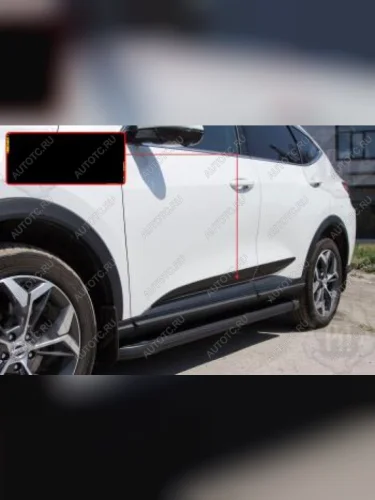 Молдинг двери передний правый Русская Артель (глянец под покраску) Haval F7x (2019-2022) дорестайлинг