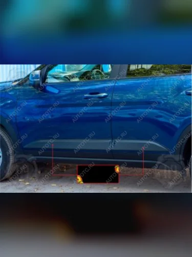 Молдинг двери передний правый Русская Артель (глянец под покраску) Hyundai Creta  SU (2020-2022)