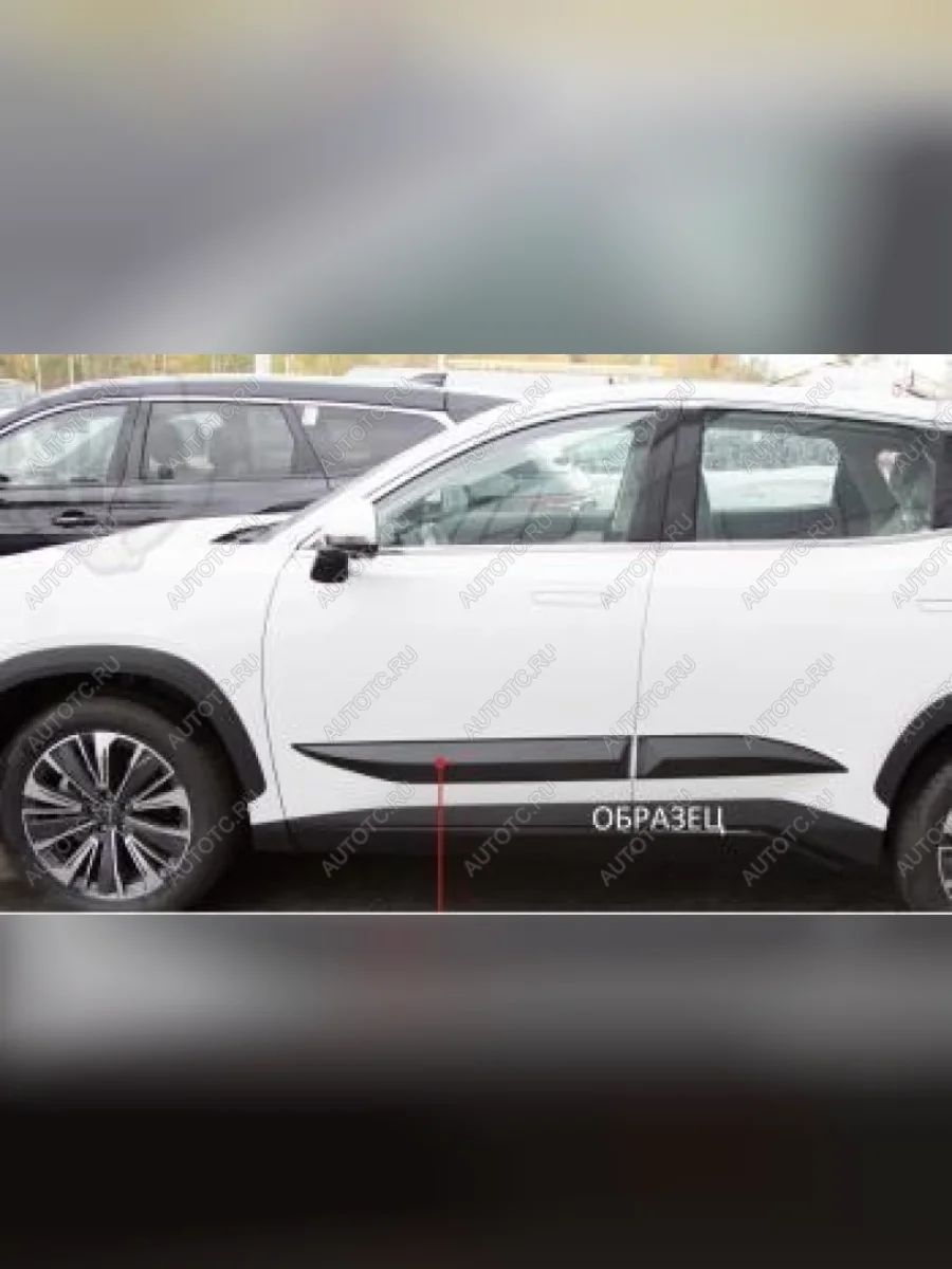 Молдинг двери задний левый (вариант 1) Русская Артель  KIA Rio (2020-2022) 4 FB (глянец под покраску)  в Перми Пермском крае