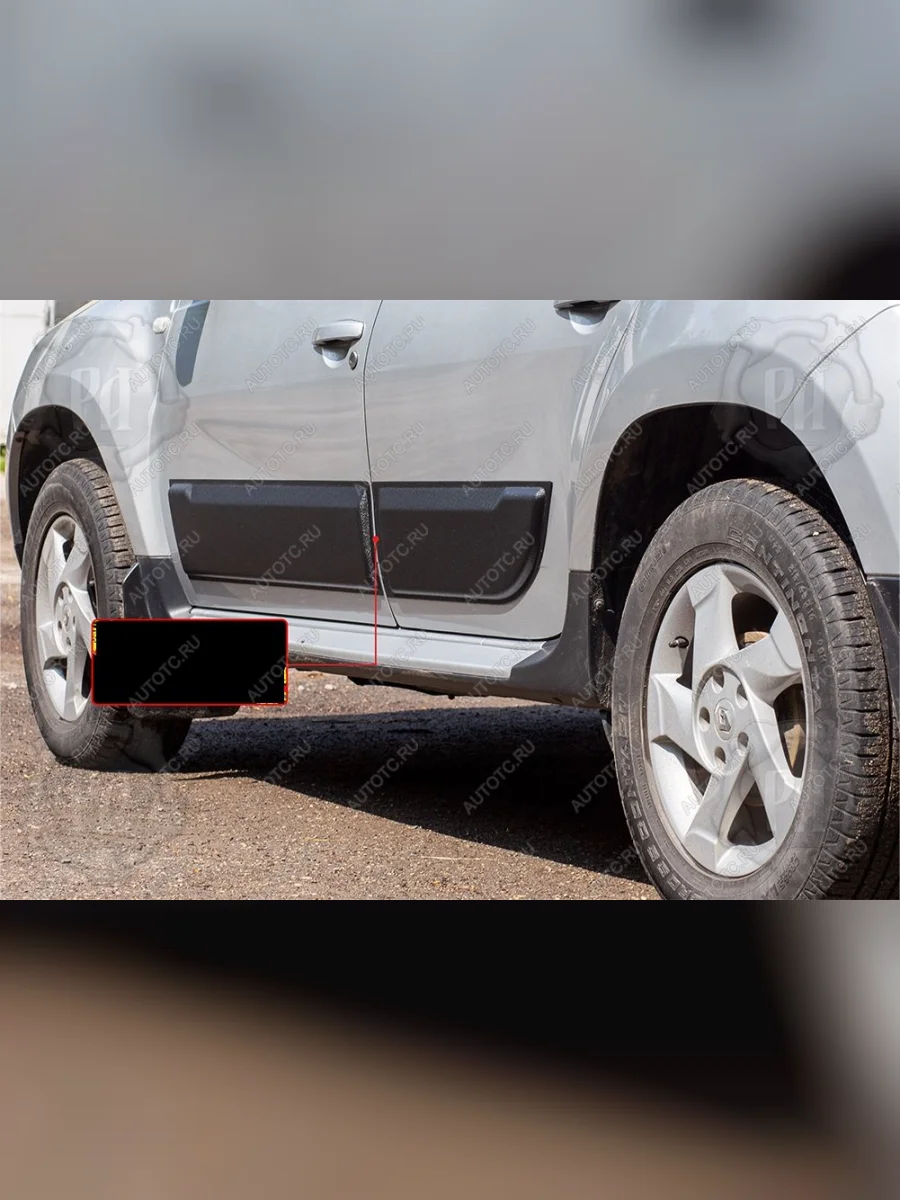 Молдинг на двери задний левый стандарт Русская Артель Renault Duster HS рестайлинг (2015-2021) (глянец под покраску)  в Воронеже Воронежской области