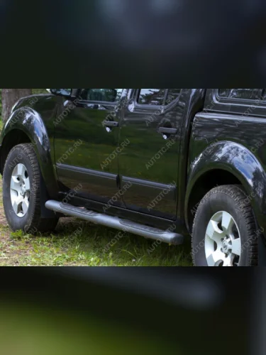 Молдинг на двери задний левый узкий Русская Артель (шагрень) Nissan Navara  2 D40 (2004-2010) дорестайлинг