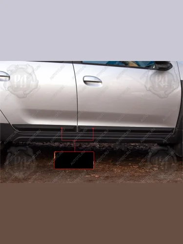 Молдинг на двери задний левый узкий Русская Артель (шагрень) Renault Duster  HM (2021-2024) рестайлинг