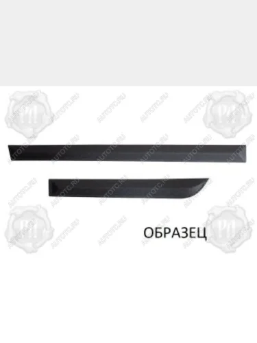 Молдинг на двери передний левый узкий Русская Артель (шагрень) Nissan Pathfinder  R51 (2009-2014) рестайлинг