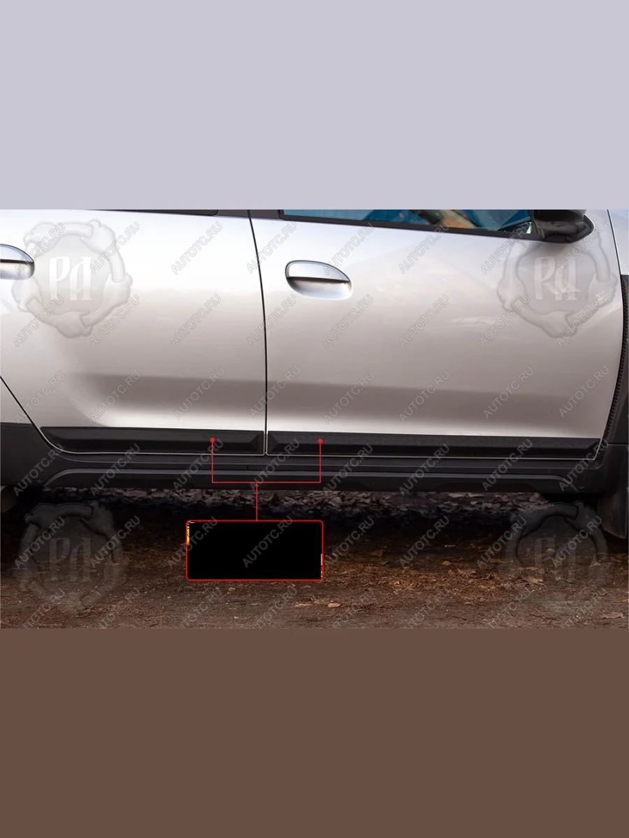 Молдинг на двери передний правый узкий Русская Артель  Renault Duster (2021-2024) HM (шагрень)  в Воронеже Воронежской области