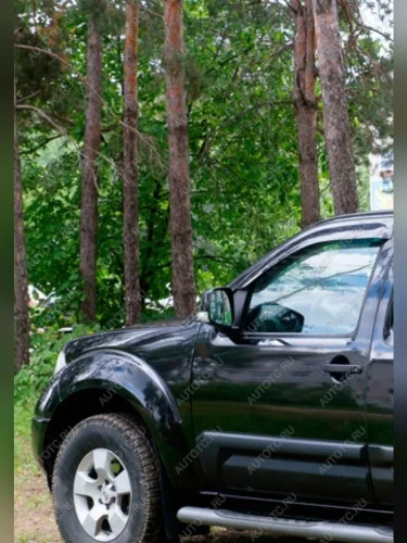 Молдинг двери задний правый широкий Русская Артель (шагрень) Nissan Navara  2 D40 (2004-2010) дорестайлинг