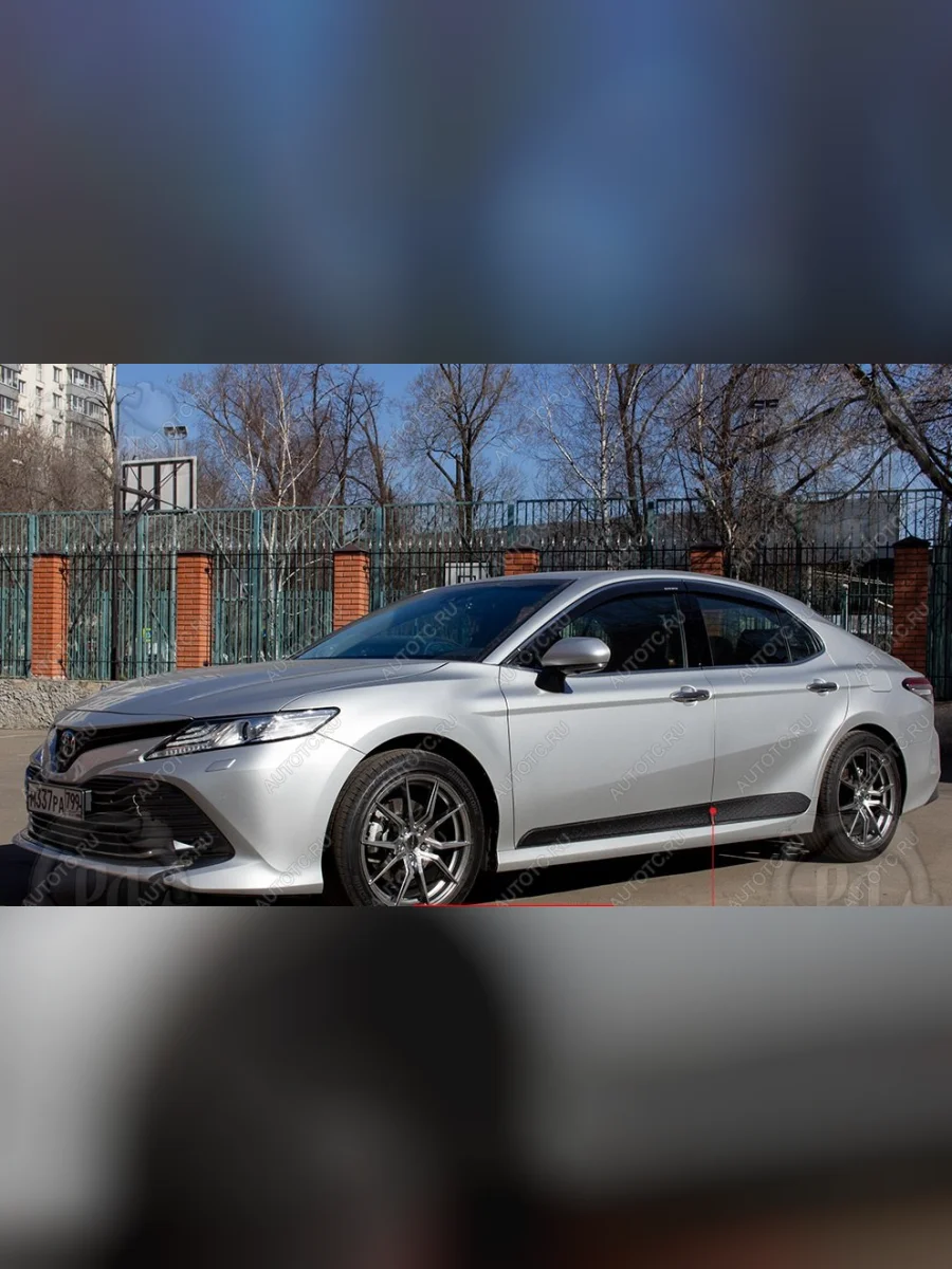Молдинг двери передний левый широкий Русская Артель Toyota Camry XV70 дорестайлинг (2017-2021) (глянец под покраску)  в Самаре Самарской области