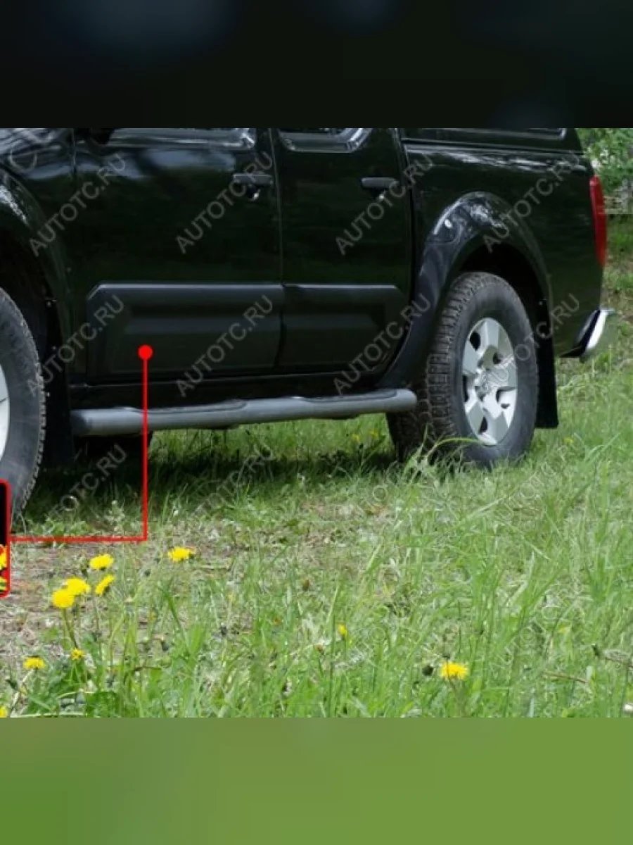 Молдинг двери передний правый широкий Русская Артель Nissan Navara 2 D40 дорестайлинг (2004-2010) (шагрень)  в Перми Пермском крае