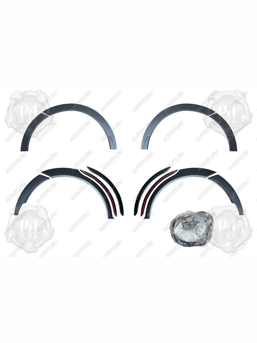Расширители колесных арок (вынос 15 мм) Русская Артель Hyundai Santa Fe CM рестайлинг (2009-2012) (шагрень)  в Перми Пермском крае