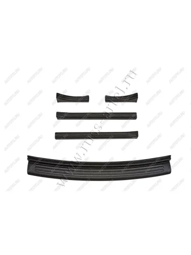 Защитный комплект минимум (накладка на задний бампер, накладки на пороги) Русская Артель Nissan Juke  1 YF15 (2010-2014) дорестайлинг