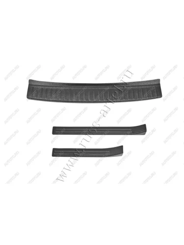 Защитный комплект №1 (накладка на задний бампер, накладки на пороги) Русская Артель (шагрень) Toyota Corolla  E170 (2012-2016) дорестайлинг