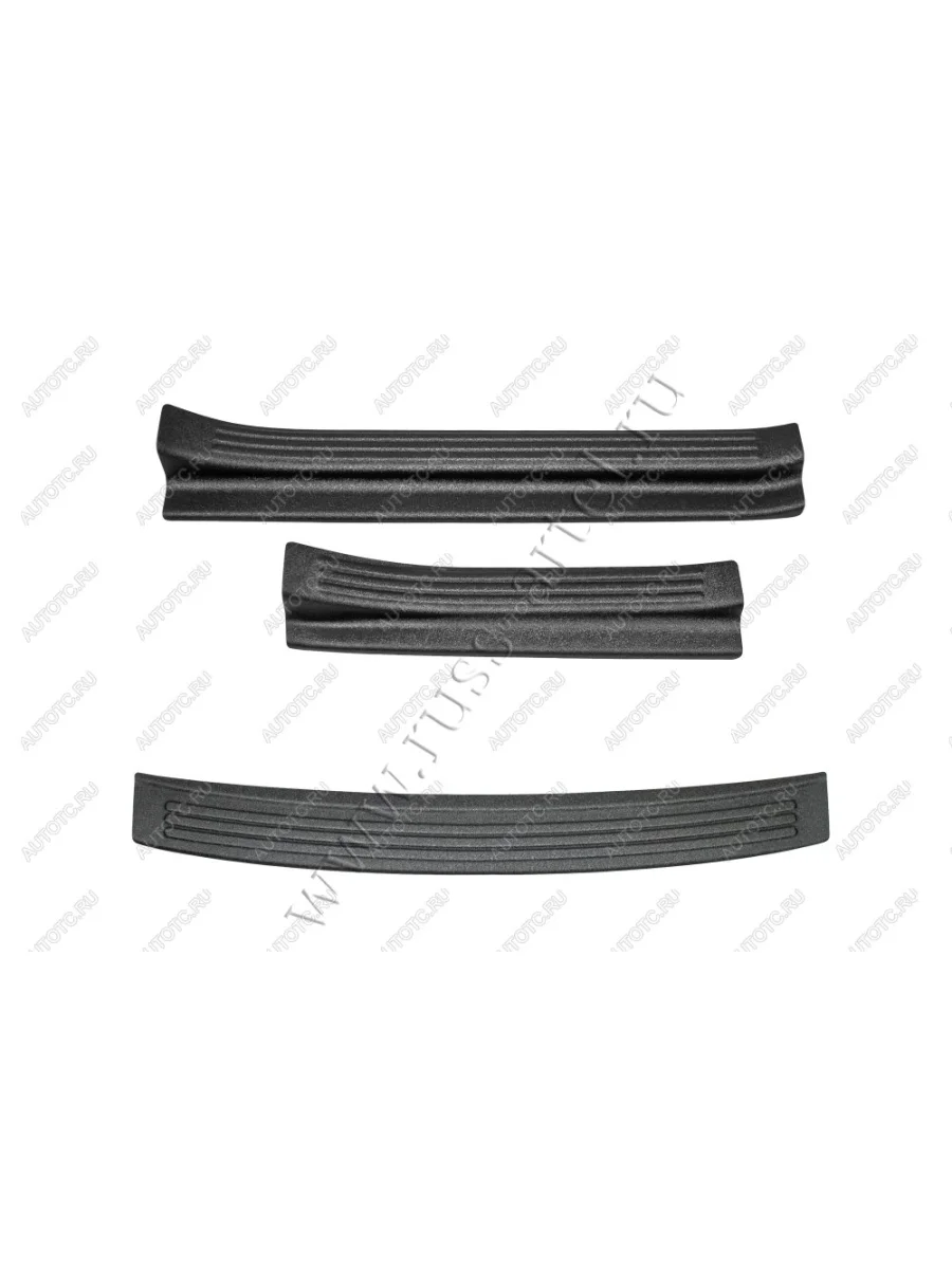 Защитный комплект №1 (накладка на задний бампер, накладки на пороги) Русская Артель Skoda Octavia A7 дорестайлинг лифтбэк (2012-2017) (шагрень)  в Перми Пермском крае