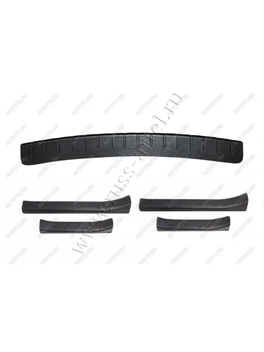 Защитный комплект №1 (накладка на задний бампер, накладки на пороги) Русская Артель (шагрень) Chevrolet Cruze J305 хэтчбек дорестайлинг (2009-2012)