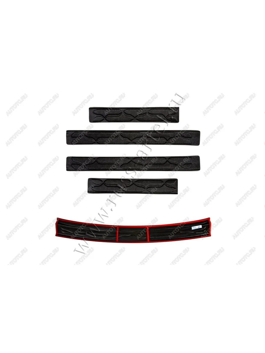 Защитный комплект №1 (накладка на задний бампер, накладки на пороги) Русская Артель Лада ВАЗ XRAY (2016-2022) (шагрень)  в Керчи Республика Крым