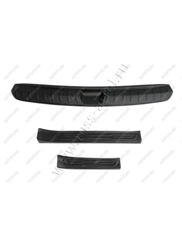 Защитный комплект №1 (накладка на задний бампер, накладки на пороги) Русская Артель (шагрень) KIA Soul  PS (2014-2016) дорестайлинг