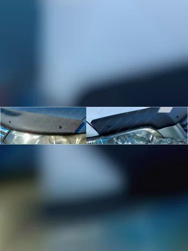 Дефлектор капота CA-Plastic (Серия Strong черная) Geely Okavango (2021-2025)