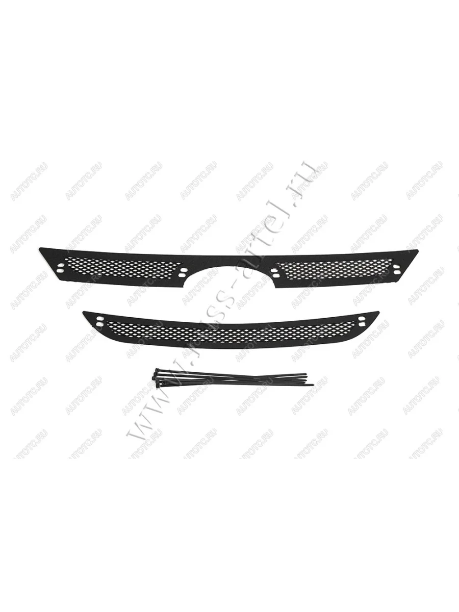 Защитная сетка переднего бампера Русская Артель Лада ВАЗ Ларгус дорестайлинг R90 (2012-2021) (шагрень)  в Самаре Самарской области