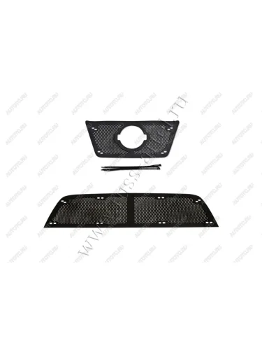 Защитная сетка решетки радиатора и переднего бампера Русская Артель (шагрень) Nissan Terrano  D10 (2016-2022) рестайлинг