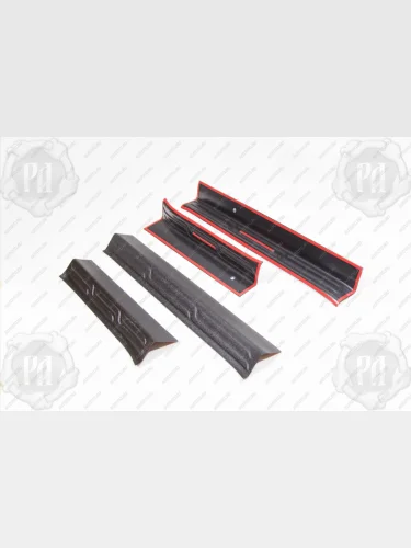 Накладки на внутренние пороги дверей Русская Артель (шагрень) Chery Tiggo 4 дорестайлинг (2017-2020)