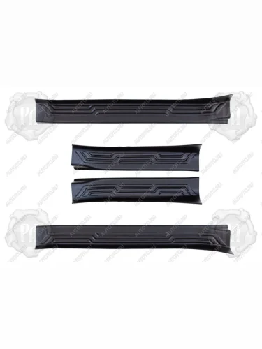 Накладки на внутренние пороги дверей Русская Артель (шагрень) Renault Duster  HM (2021-2024) рестайлинг