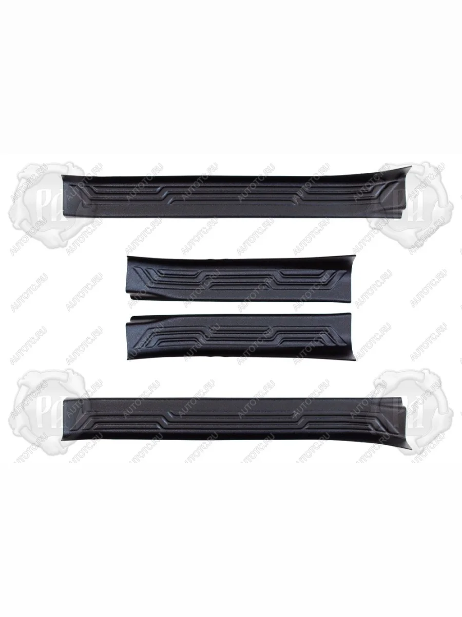 Накладки на внутренние пороги дверей Русская Артель Renault Duster HM рестайлинг (2021-2024) (шагрень)  в Самаре Самарской области