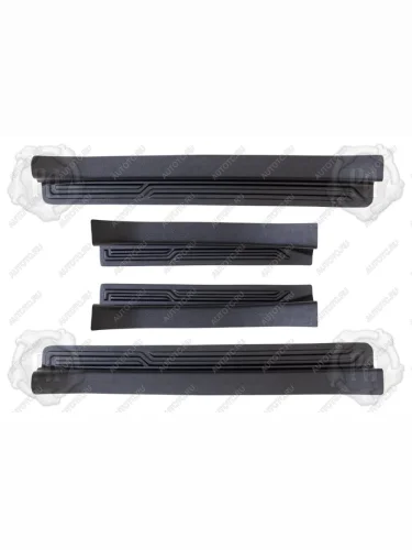 Накладки на внутренние пороги дверей Русская Артель (шагрень) Skoda Octavia  A5 (2008-2013) лифтбэк рестайлинг, рестайлинг универсал