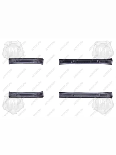 Накладки на внутренние пороги дверей Русская Артель (шагрень) Toyota RAV4  XA50 (2018-2025) 5 дв. дорестайлинг