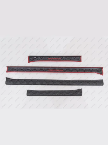 Накладки на внутренние пороги дверей Русская Артель (шагрень) Land Rover Freelander L359 1-ый рестайлинг (2010-2012)