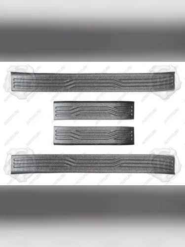 Накладки на внутренние пороги дверей Русская Артель (шагрень) KIA Soul  SK3 (2018-2022)