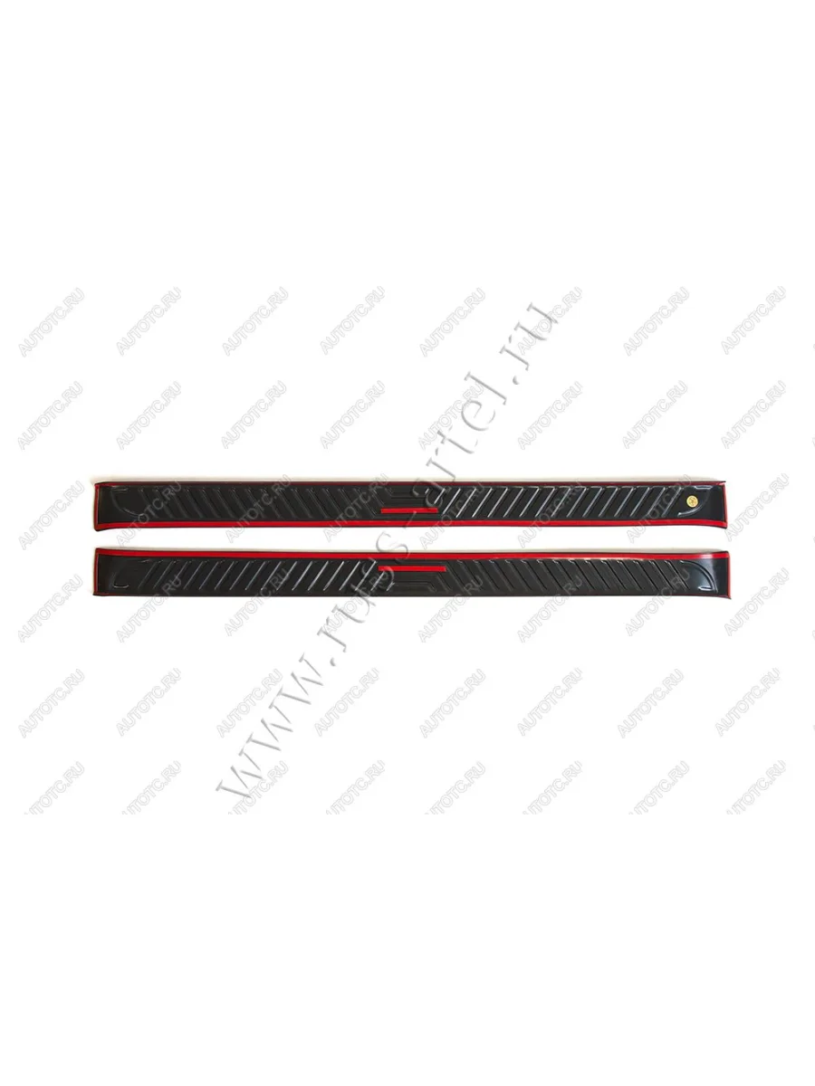 Передние накладки на внутренние пороги дверей Русская Артель Лада ВАЗ нива 4х4 2121 3 дв. 1-ый рестайлинг (2019-2021) (шагрень)  в Перми Пермском крае