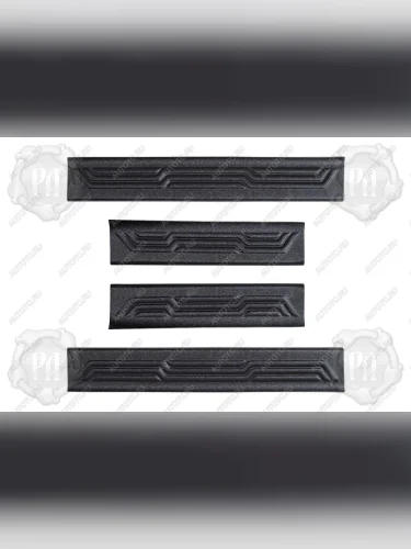 Накладки на внутренние пороги дверей (вариант 2) Русская Артель (шагрень) Renault Duster  HM (2021-2024) рестайлинг