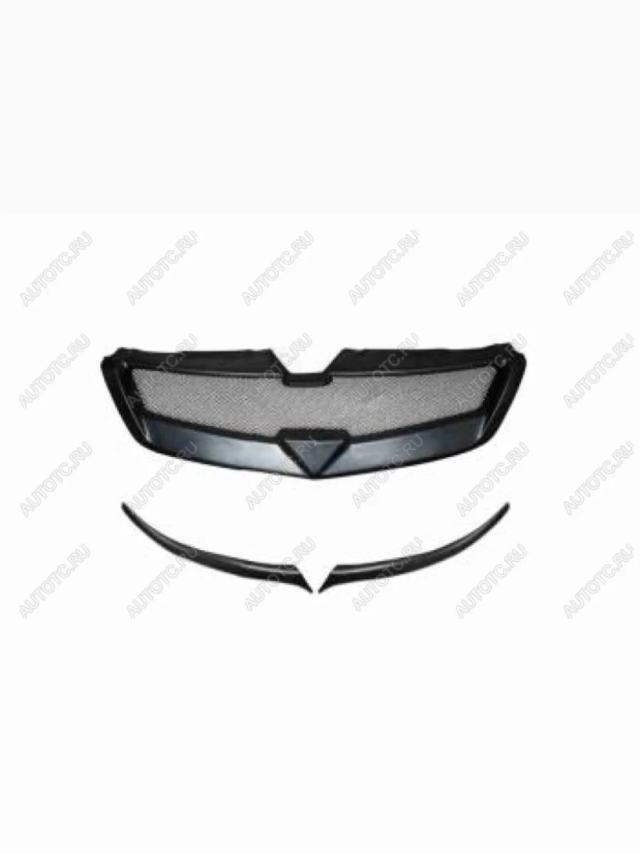 Тюнинг комплект (решетка радиатора с черной сеткой, накладки на передние фары) Русская Артель KIA Cerato 2 TD седан (2008-2013) (глянец под покраску)  в Самаре Самарской области