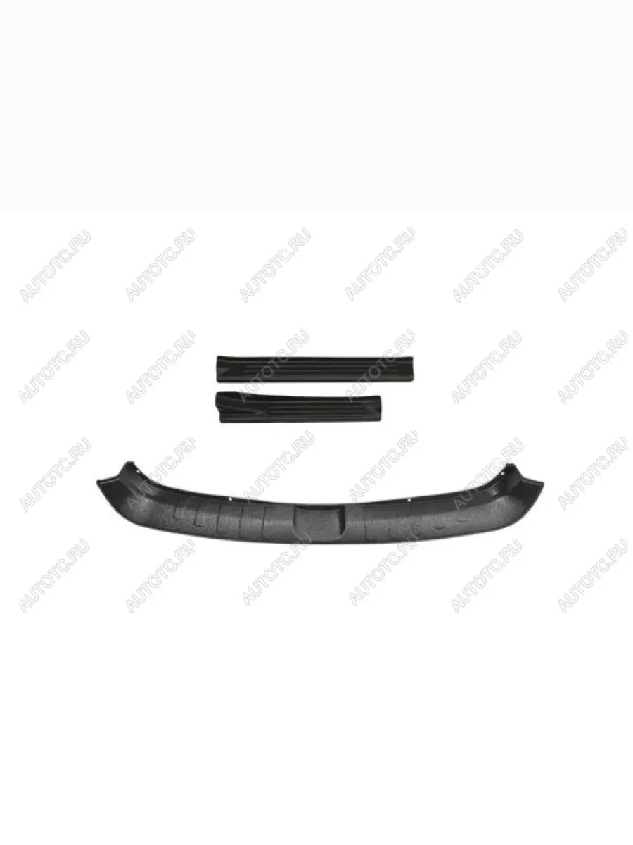 Защитный комплект (защита заднего бампера, накладки на пороги) Русская Артель Renault Sandero 1 (2009-2014) (шагрень)  в Керчи Республика Крым