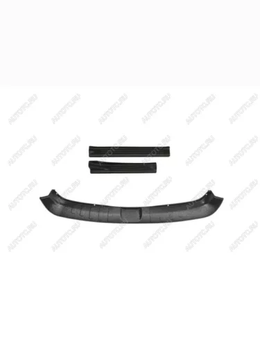 Защитный комплект (защита заднего бампера, накладки на пороги) Русская Артель (шагрень) Renault Sandero  2 (2018-2025) рестайлинг