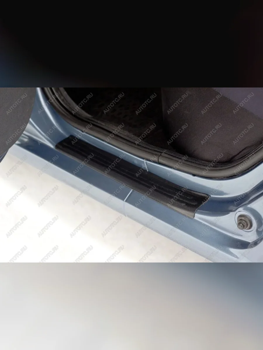 Защитный комплект №4 (накладка на порожек багажника, накладки на пороги) Русская Артель Renault Logan 1 рестайлинг (2010-2016) (шагрень)  в Перми Пермском крае