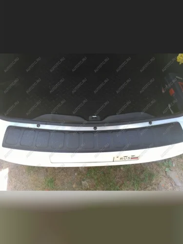 Защитный комплект №4 (накладка на порожек багажника, накладки на пороги) Русская Артель (шагрень) Renault Logan  2 (2014-2018) дорестайлинг