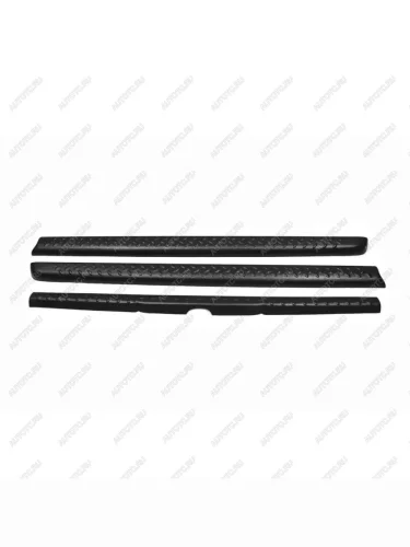 Комплект накладок на боковые борта и задний откидной борт Русская Артель (без скотча) Nissan Navara  2 D40 (2004-2010) дорестайлинг