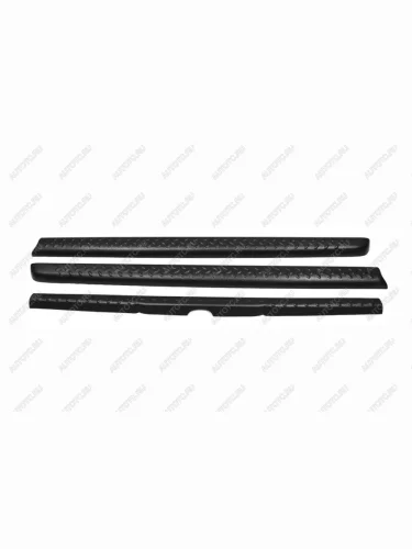 Комплект накладок на боковые борта и задний откидной борт Русская Артель (со скотчем 3М) Nissan Navara 2 D40 рестайлинг (2010-2016)