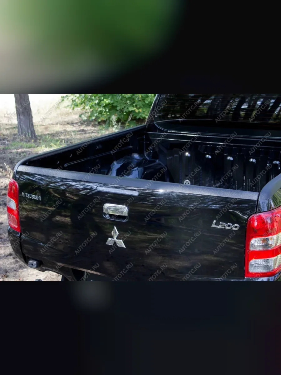 Накладка на задний откидной борт Русская Артель Mitsubishi L200 5 KK,KL дорестайлинг (2015-2019) (без скотча)  в Перми Пермском крае