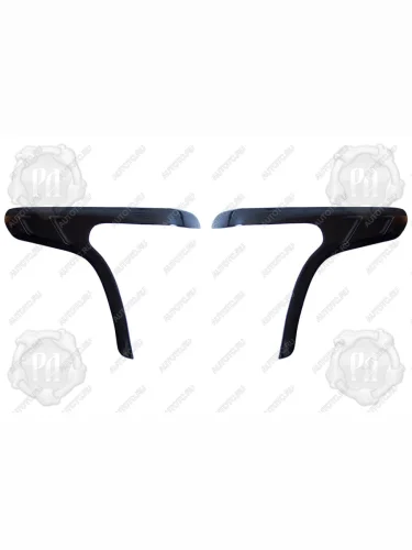 Накладки на задние фонари (реснички) Русская Артель (глянец под покраску) Mitsubishi L200 5 KK,KL дорестайлинг (2015-2019)