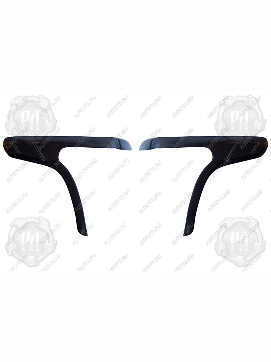 Накладки на задние фонари (реснички) Русская Артель Mitsubishi L200 5 KK,KL дорестайлинг (2015-2019) (глянец под покраску)  в Керчи Республика Крым