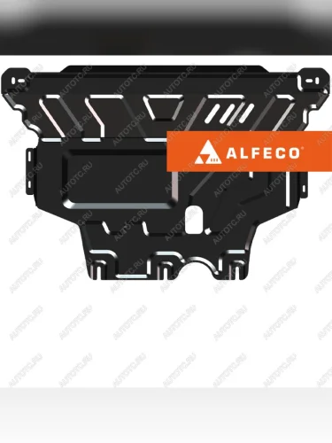 Защита картера и КПП (V-all) ALFECO (алюминий 4 мм) Volkswagen Jetta A7 седан дорестайлинг (2018-2022)