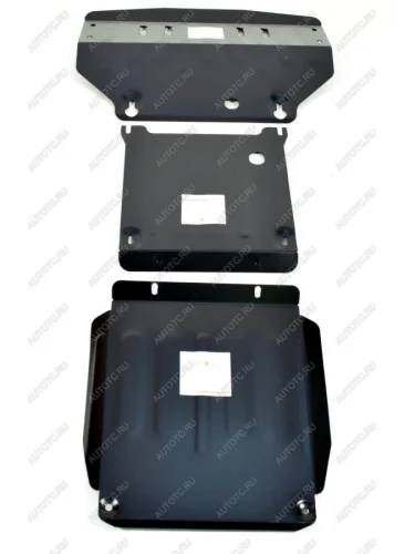 Защита радиатора, картера и кпп (3 части)( V-2,3-5,0; 2,7D; 4,0D) ALFeco (сталь 2 мм) Mercedes-Benz ML class W163 рестайлинг (2001-2005)