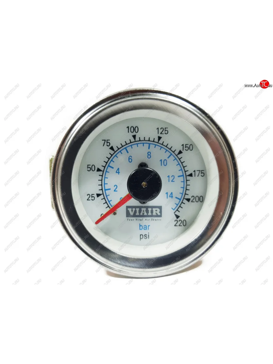 Манометр VIAIR 2 220 PSI, 2 контура, с подсветкой, белый Viair 90081  с доставкой в г. Керчь