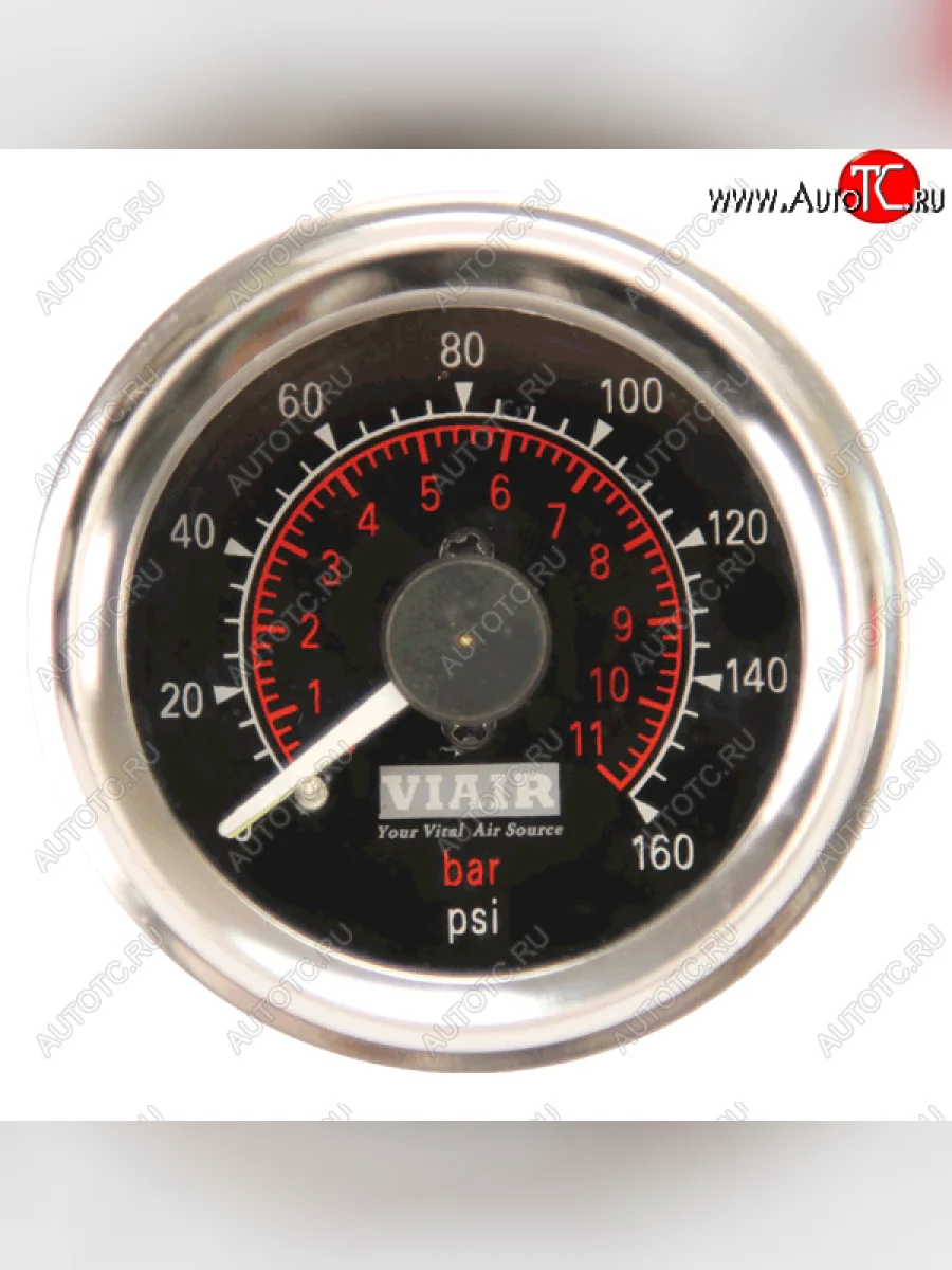 Манометр VIAIR 2 160 PSI, 2 контура, с подсветкой, черный Viair 90082  с доставкой в г. Керчь